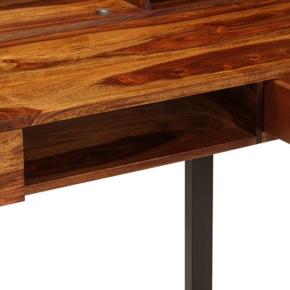 Scrivania 110x50x94 cm Massello di Acacia e Acciaio - homemem39