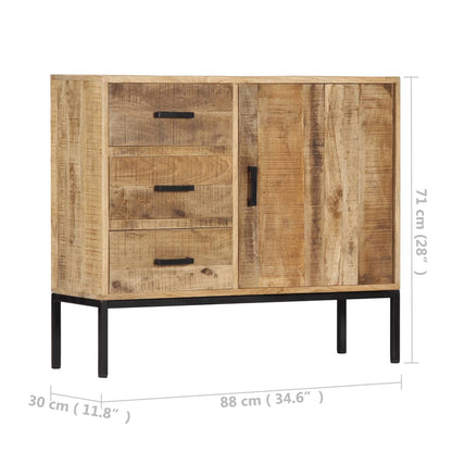 Credenza 88x30x71 cm Legno Massello di Mango