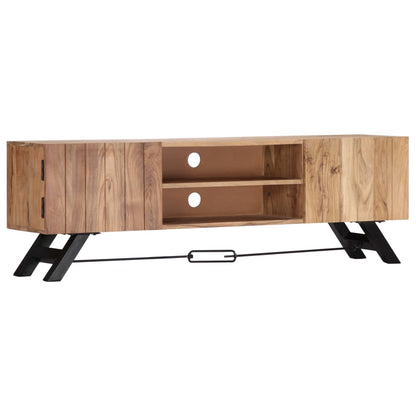 Mobile Porta TV 140x30x45 cm in Legno Massello di Acacia