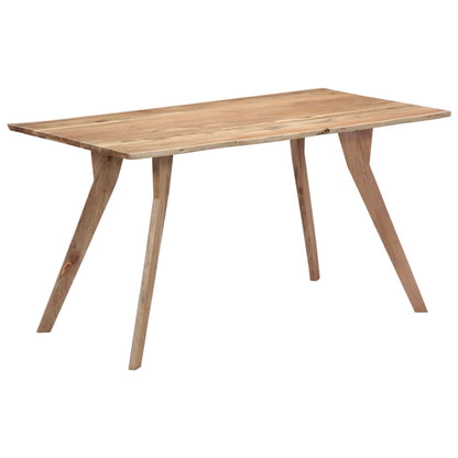 Tavolo da Pranzo 140x80x76 cm in Legno Massello di Acacia