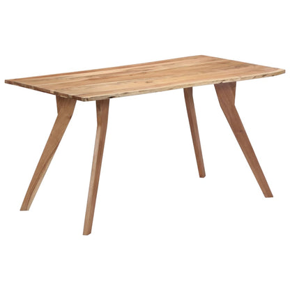 Tavolo da Pranzo 140x80x76 cm in Legno Massello di Acacia