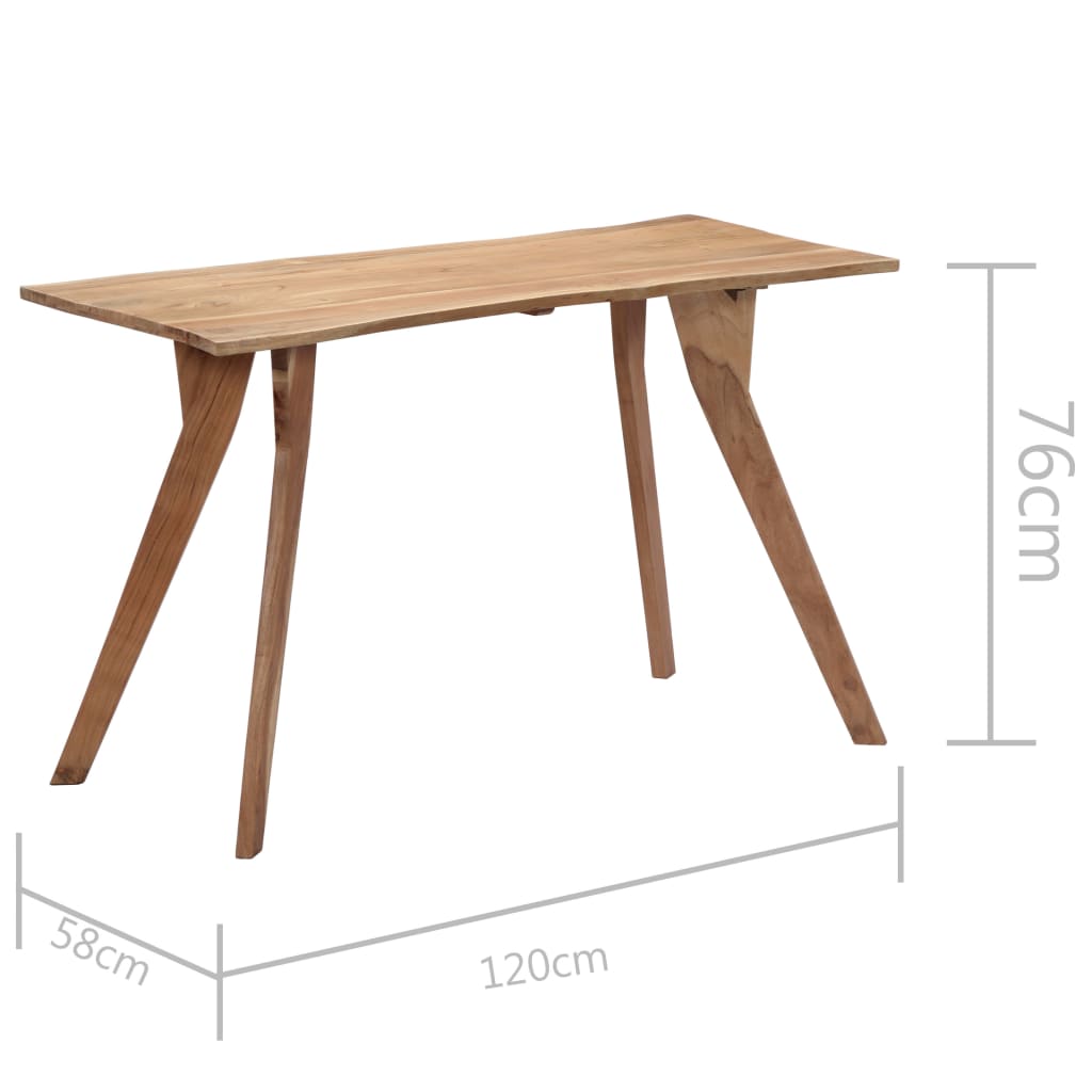 Tavolo da Pranzo 120x58x76 cm in Legno Massello di Acacia | homemem39