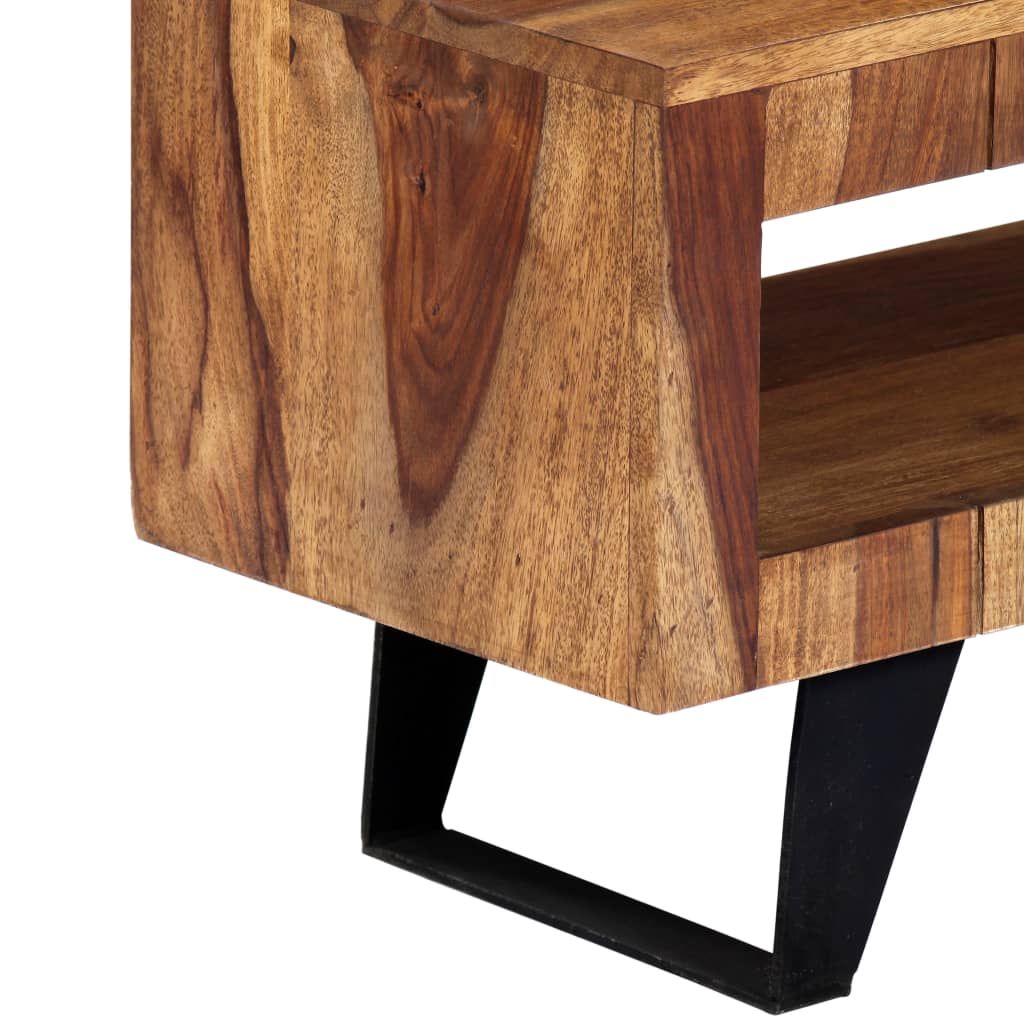 Mobile Porta TV 140x30x40cm in Legno Massello di Acacia - homemem39
