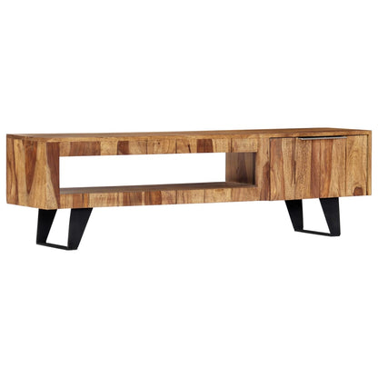 Mobile Porta TV 140x30x40cm in Legno Massello di Acacia - homemem39