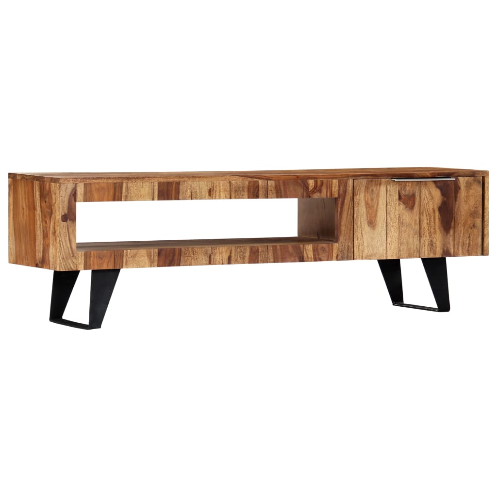 Mobile Porta TV 140x30x40cm in Legno Massello di Acacia - homemem39