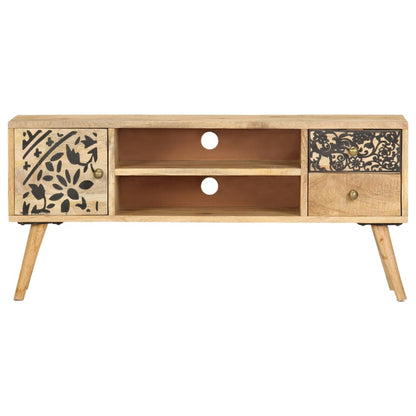Mobile Porta TV 100x30x45 cm in Legno Massello di Mango - homemem39