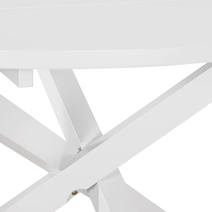 Tavolo da Pranzo Bianco 120x75 cm in MDF - homemem39