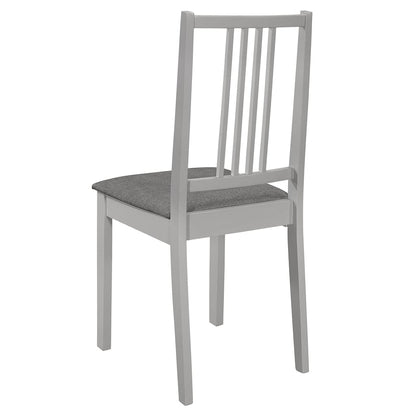 Sedie da Pranzo con Cuscini 2 pz Grigie in Legno Massello | homemem39