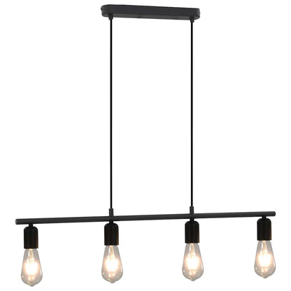Lampada da Soffitto con Lampadine 2 W Nero 80 cm E27