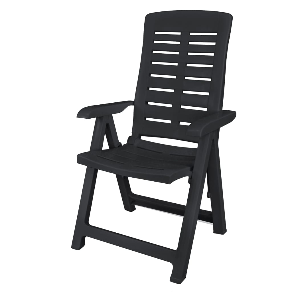 Set da Pranzo da Giardino 11 pz in Plastica Antracite - homemem39