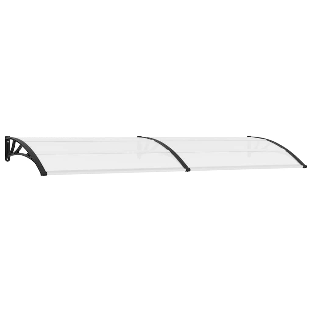 Pensilina per Porta Nera e Trasparente 300x75 cm in PC | homemem39