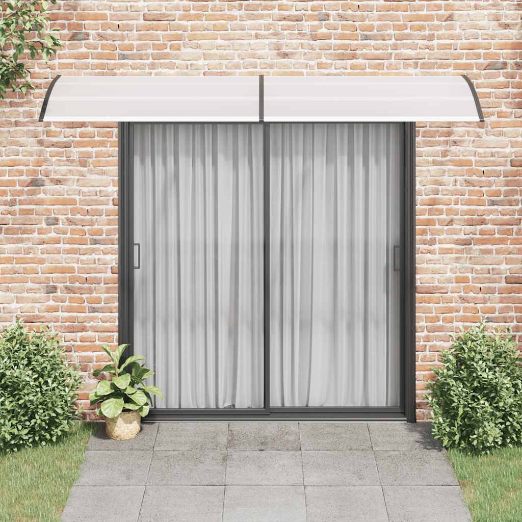 Pensilina per Porta Nera e Trasparente 300x75 cm in PC | homemem39
