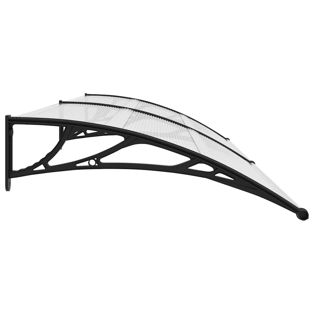 Pensilina per Porta Nera e Trasparente 300x75 cm in PC | homemem39
