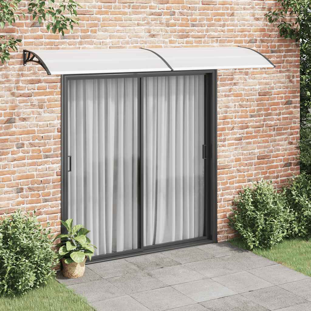 Pensilina per Porta Nera e Trasparente 300x75 cm in PC | homemem39