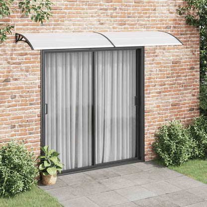 Pensilina per Porta Nera e Trasparente 300x75 cm in PC | homemem39