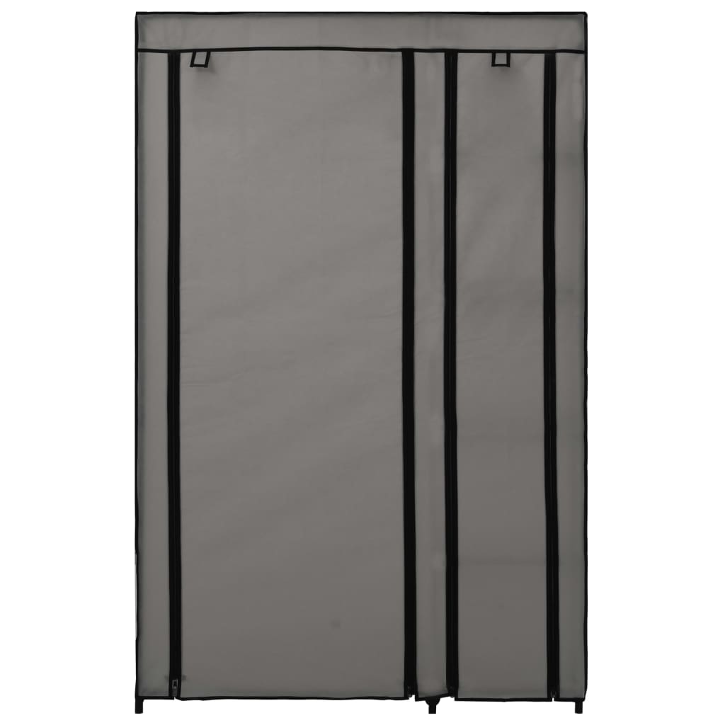 Armadio Pieghevole Grigio 110x45x175 cm in Tessuto - homemem39