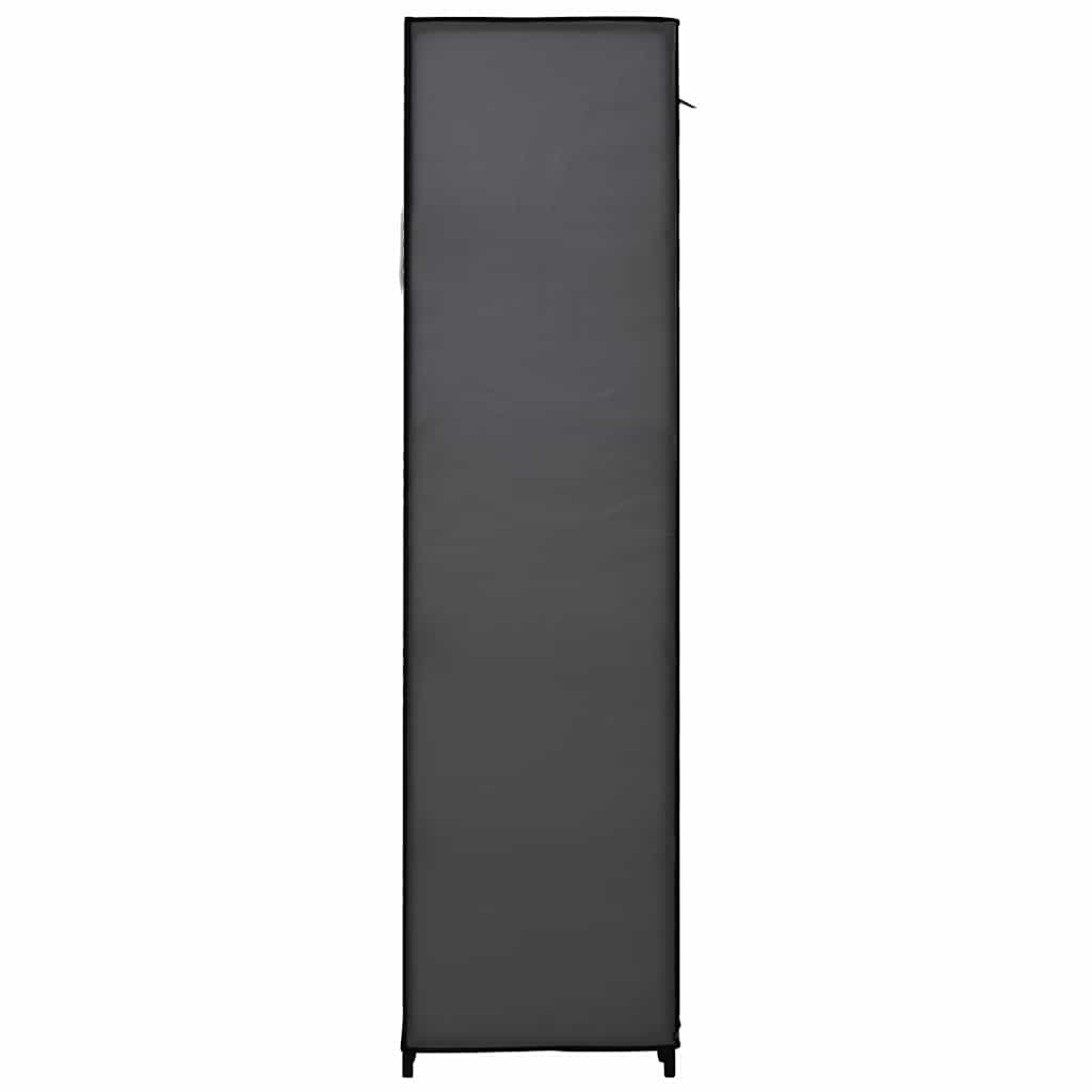 Armadio Pieghevole Grigio 110x45x175 cm in Tessuto