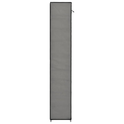 Scarpiera con Rivestimento in Tessuto Grigio 57x29x162 cm - homemem39