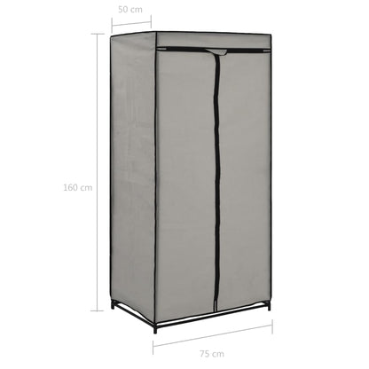 Armadio Grigio 75x50x160 cm - homemem39