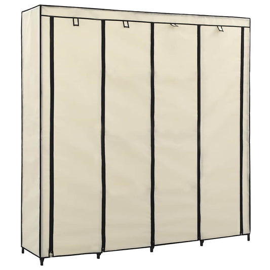 Guardaroba con 4 Scomparti Crema 175x45x170 cm | homemem39