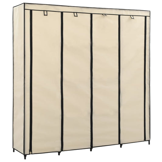Guardaroba con 4 Scomparti Crema 175x45x170 cm - homemem39