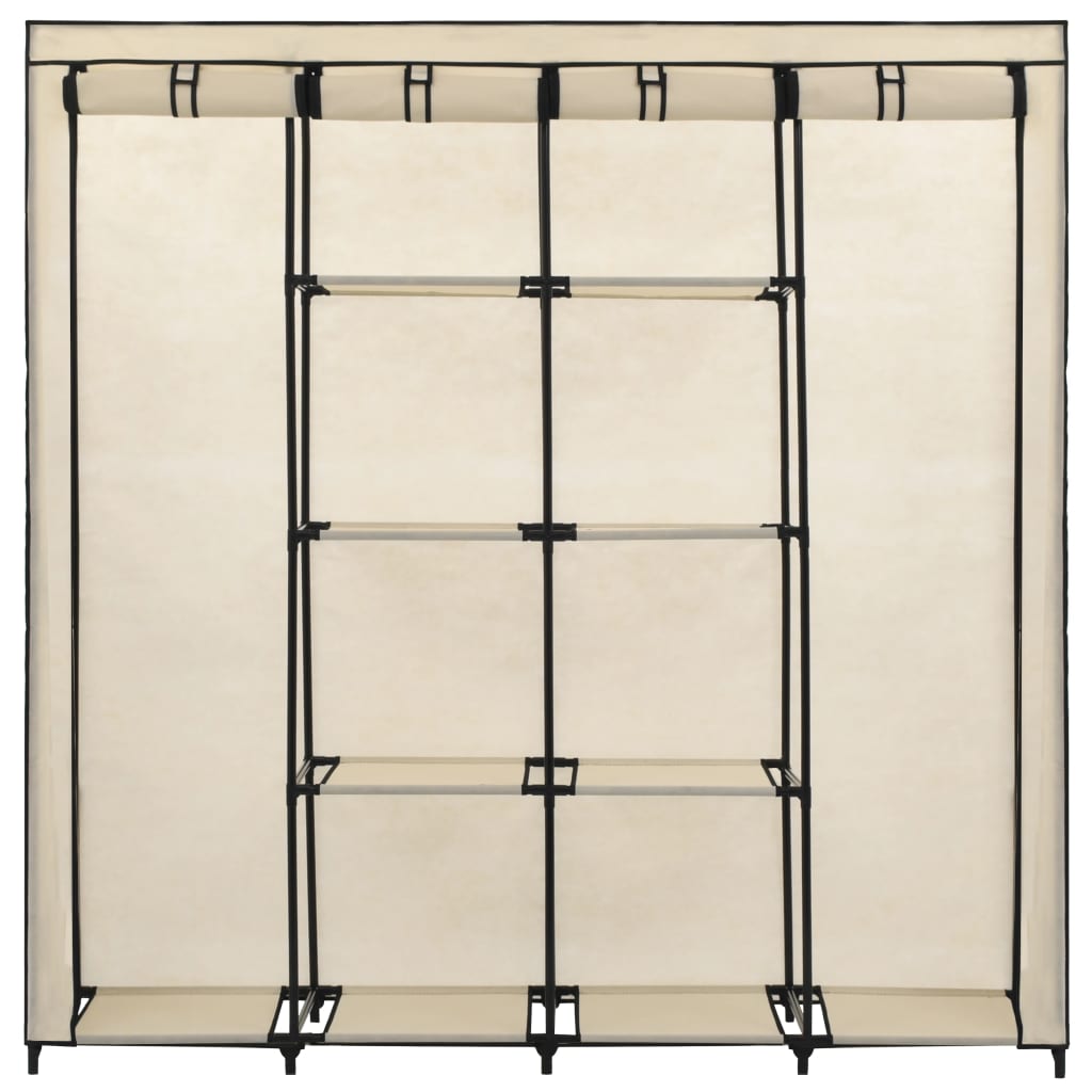 Guardaroba con 4 Scomparti Crema 175x45x170 cm - homemem39