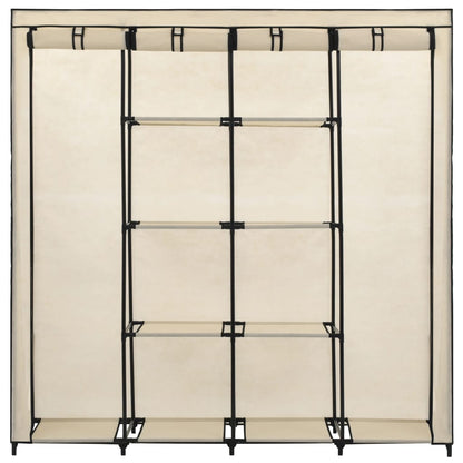 Guardaroba con 4 Scomparti Crema 175x45x170 cm - homemem39