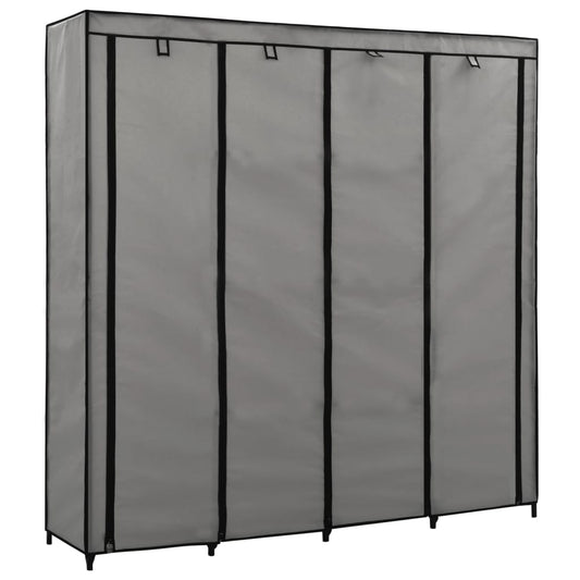 Guardaroba con 4 Scomparti Grigio 175x45x170 cm - homemem39