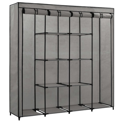 Guardaroba con 4 Scomparti Grigio 175x45x170 cm - homemem39