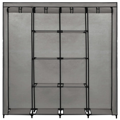 Guardaroba con 4 Scomparti Grigio 175x45x170 cm - homemem39