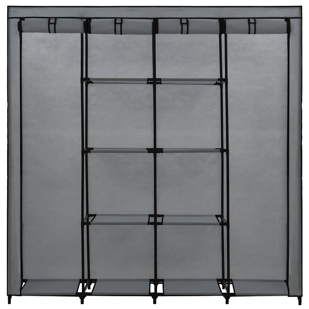 Guardaroba con 4 Scomparti Grigio 175x45x170 cm