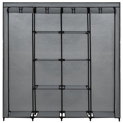 Guardaroba con 4 Scomparti Grigio 175x45x170 cm