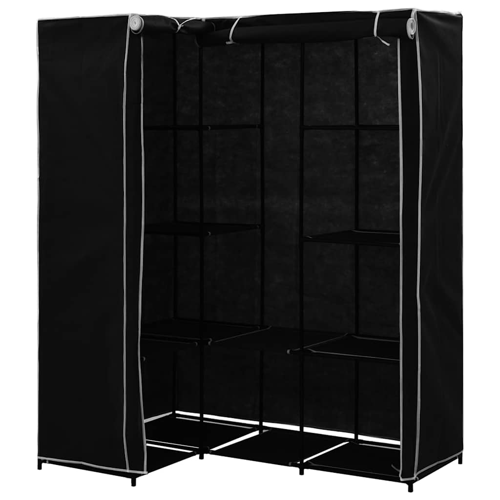 Armadio Angolare Nero 130x87x169 cm | homemem39
