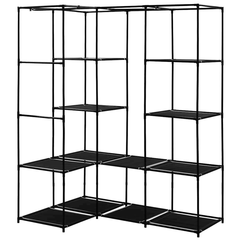 Armadio Angolare Nero 130x87x169 cm | homemem39