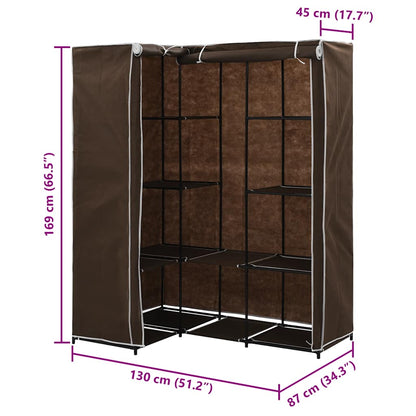 Armadio Angolare Marrone 130x87x169 cm | homemem39