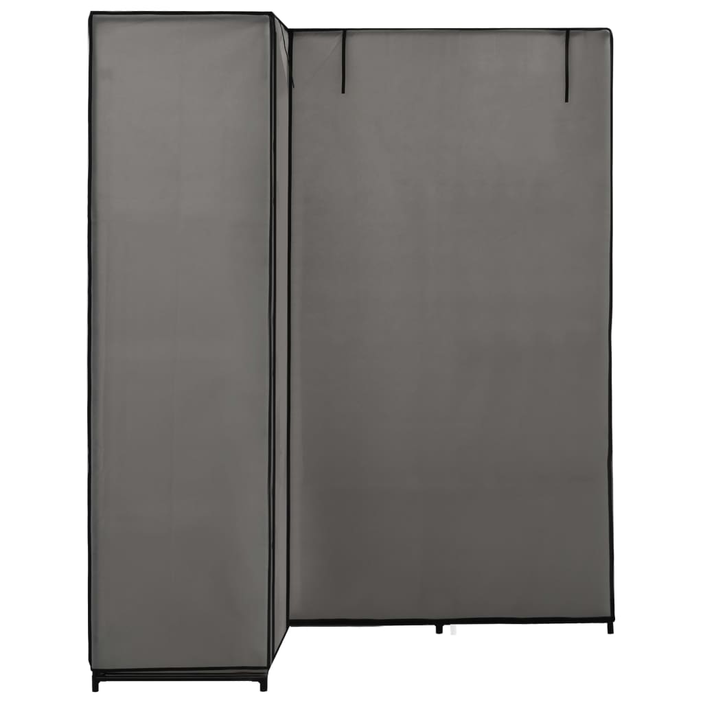 Armadio Angolare Grigio 130x87x169 cm - homemem39