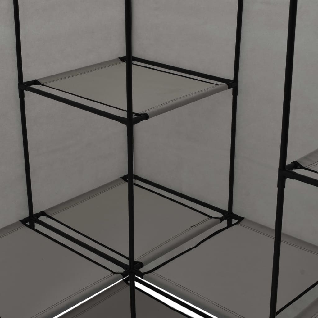Armadio Angolare Grigio 130x87x169 cm - homemem39