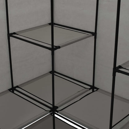 Armadio Angolare Grigio 130x87x169 cm - homemem39