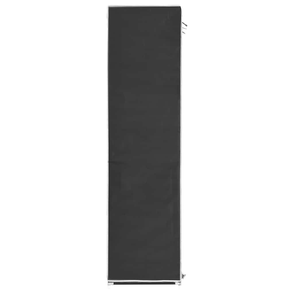 Armadio con Scomparti e Aste Nero 150x45x175 cm in Tessuto | homemem39
