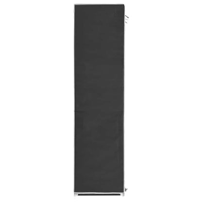 Armadio con Scomparti e Aste Nero 150x45x175 cm in Tessuto | homemem39