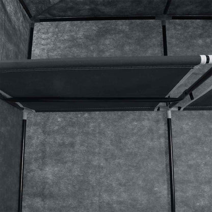 Armadio con Scomparti e Aste Nero 150x45x175 cm in Tessuto | homemem39
