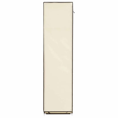 Armadio con Scomparti e Aste Crema 150x45x175 cm in Tessuto | homemem39