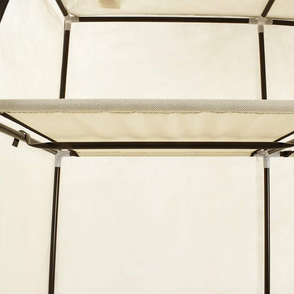 Armadio con Scomparti e Aste Crema 150x45x175 cm in Tessuto | homemem39