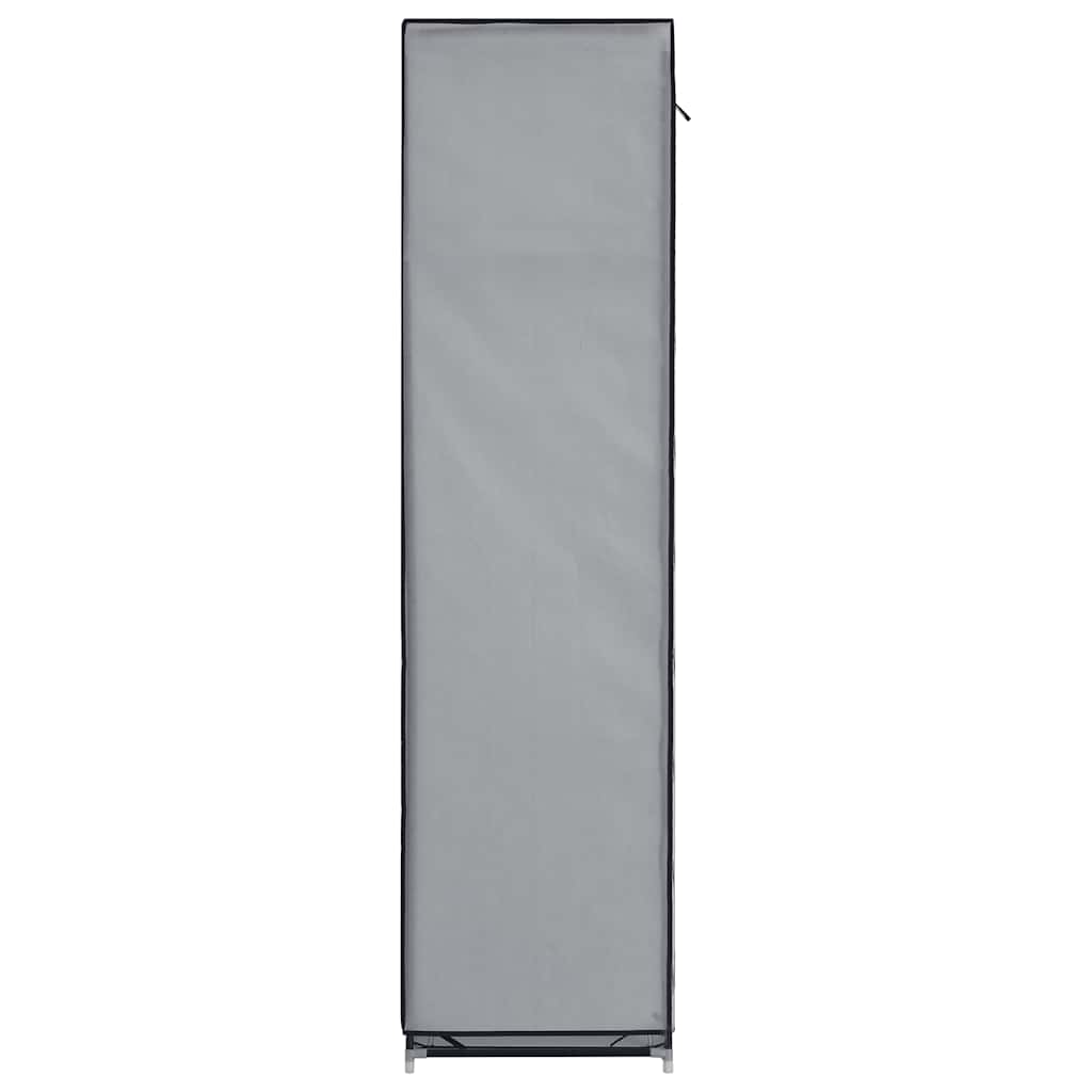 Armadio con Scomparti e Aste Grigio 150x45x175 cm in Tessuto | homemem39