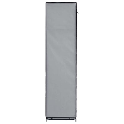 Armadio con Scomparti e Aste Grigio 150x45x175 cm in Tessuto | homemem39