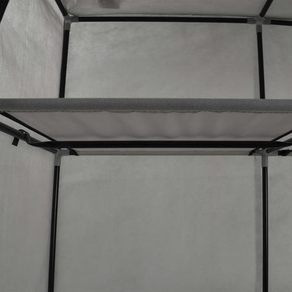 Armadio con Scomparti e Aste Grigio 150x45x175 cm in Tessuto - homemem39