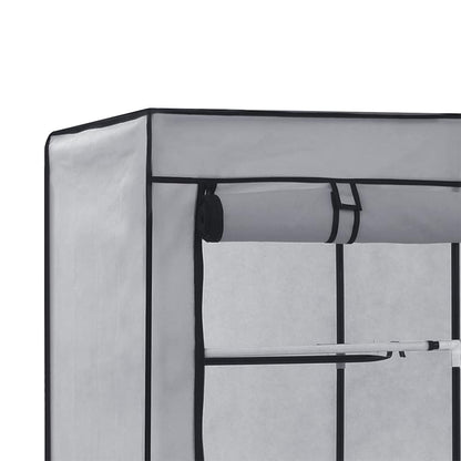Armadio con Scomparti e Aste Grigio 150x45x175 cm in Tessuto | homemem39