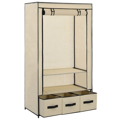 Armadio Crema 87x49x159 cm in Tessuto