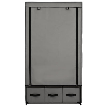Armadio Grigio 87x49x159 cm in Tessuto - homemem39
