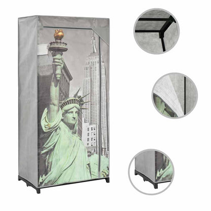 Armadio New York 75x45x160 cm in Tessuto | homemem39